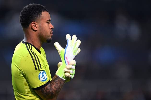 DUNAJSKA STREDA - Germany U21, U 21 goalkeeper Noah Atubolu at the DAC Arena during the quarterfinal European Under-21 Championship game between Germany and Italy. ANP Hollandse Hoogte SOC 2025 xVIxANPxSportx xGerritxvanxKeulenxIVx 530385852 originalFilename: 530385852.jpg