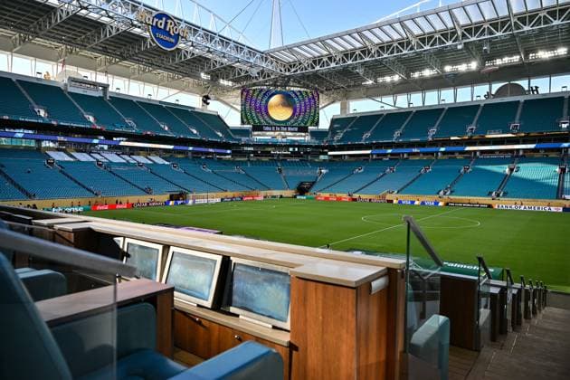 FIFA Club World Cup; Inter Miami CF - Palmeiras Sao Paulo; 23.06.2025 Ein Blick in das Hard Rock Stadium von Miami - Florida Symbolbild Stadionfoto Stadionbild Stadion Arena FIFA Club World Cup: Inter Miami CF - Palmeiras Sao Paulo, Hard Rock Stadium am 23.06.2025 NOT FOR SALE IN USA *** FIFA Club World Cup Inter Miami CF Palmeiras Sao Paulo 23 06 2025 A view into the Hard Rock Stadium of Miami Florida symbolic picture stadium picture stadium picture stadium arena FIFA Club World Cup Inter Miami CF Palmeiras Sao Paulo, Hard Rock Stadium on 23 06 2025 NOT FOR SALE IN USA Copyright: xBEAUTIFULxSPORTS Goldbergx