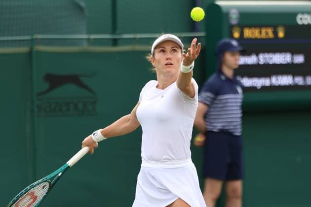 TENIS WIMBLEDON 2025 LONDYN 240625 N Z KATARZYNA KAWA W PIERWSZEJ RUNDZIE KWALIFIKACJI MARCIN CHOLEWINSKI NEWSPIX.PL TENNIS WIMBLEDON 2025 LONDON 24062025 KATARZYNA KAWA IN THE FIRST ROUND OF QUALIFICATION --- newspix.pl POLAND OUT! 