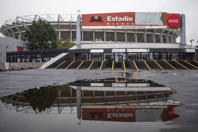 Fußball, Bauarbeiten im Aztekenstadion in Mexiko-Stadt Renovation works of the Azteca Stadium venue for the opening match of the FIFA World Cup, WM, Weltmeisterschaft, Fussball 2026 MEXICO CITY, MEXICO - JUNE 24: A general view of the Azteca Stadium during the renovation works ahead of the 2026 FIFA World Cup, in Mexico City, Mexico on June 24, 2025. Mexico City s iconic Azteca Stadium which hosted the 1970 and 1986 World Cup finals is expected to reopen in March next year and it will be the venue for the opening match of the FIFA World Cup 2026. The transformation of the stadium will include a hybrid field, new changing rooms, hospitality zones and new seats, among others. Daniel Cardenas Anadolu Mexico City Mexico. Editorial use only. Please get in touch for any other usage. Copyright: x2025xAnadoluxDanielxCardenasx