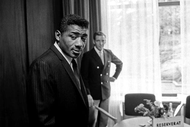 680829 Boxning, VM, Patterson - Ellis, Presskonferens: Floyd Patterson pa presskonferensen. *** 680829 Boxing, World Championships, Patterson Ellis, Press conference Floyd Patterson at the press conference  Copyright: BILDBYRAN BB680829BB006