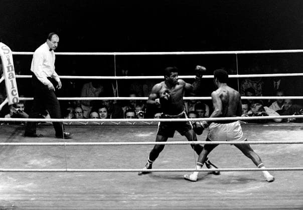 680914 Boxning, VM, Floyd Patterson - Jimmy Ellis: Jimmy Ellis och Floyd Patterson en slagväxling. *** 680914 Boxing, World Championships, Floyd Patterson Jimmy Ellis Jimmy Ellis and Floyd Patterson exchange blows  Copyright: BILDBYRAN BB680914BB003