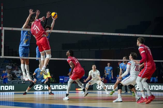 Volleyball - FIVB Men s Volleyball Nations League - Ukraine - France - 25.06.2025 Shchytkov, Koval, Poluian, Tupchii Bulgaria Copyright: xYulianxTodorovx