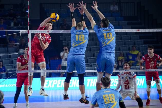 Volleyball - FIVB Men s Volleyball Nations League - Ukraine - France - 25.06.2025 Faure, Poluian, Semeniuk, Diez Bulgaria Copyright: xYulianxTodorovx