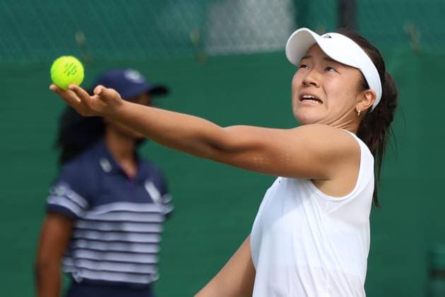 TENIS WIMBLEDON 2025 LONDYN 240625 N Z JAPONKA SAYAKA ISHII W PIERWSZEJ RUNDZIE KWALIFIKACJI MARCIN CHOLEWINSKI NEWSPIX.PL TENNIS WIMBLEDON 2025 LONDON 24062025 SAYAKA ISHII OF JAPAN IN THE FIRST ROUND OF QUALIFICATION NEWSPIX.PL --- newspix.pl 