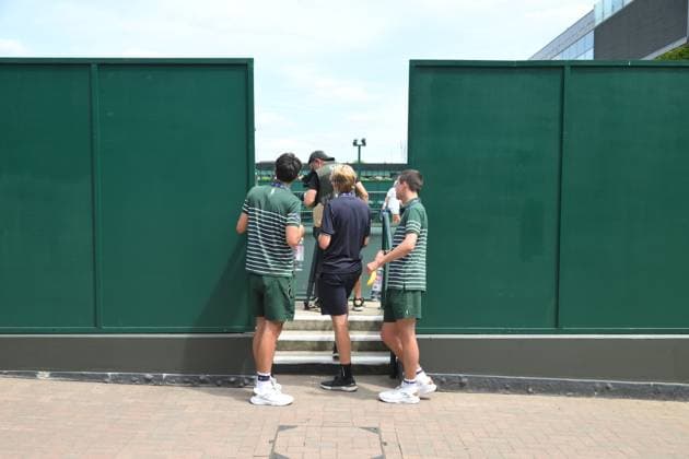 Wimbledon Tennis Championships - Practice Day LONDON, UNITED KINGDOM - JUNE 25: Preparations continue ahead of the Wimbledon tennis championships at All England, All England Lawn Tennis and Croquet Club in London, United Kingdom on June 25, 2025. Ray Tang Anadolu London United Kingdom. Editorial use only. Please get in touch for any other usage.  Copyright: x2025xAnadoluxRayxTangx