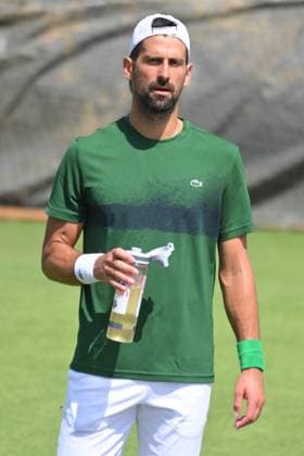 Wimbledon Tennis Championships - Practice Day LONDON, UNITED KINGDOM - JUNE 25: Serbian tennis player Novak Djokovic plays on the grass practice courts ahead of the Wimbledon tennis championships held at the All England, All England Lawn Tennis and Croquet Club in London, United Kingdom on June 25, 2025. Ray Tang Anadolu London United Kingdom. Editorial use only. Please get in touch for any other usage.  Copyright: x2025xAnadoluxRayxTangx
