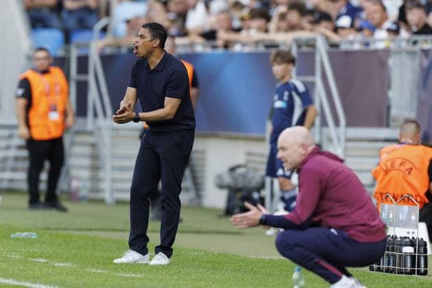 BRATISLAVA , 25-06-2025 , Football stadium Tehelne pole. Narodny football stadium , UEFA U21, U 21 Euro2025 , semi-finals , England U21 - Netherlands U21. Netherlands U21 head coach Michael Reiziger England U21 - Netherlands U21  x29893378x Copyright: