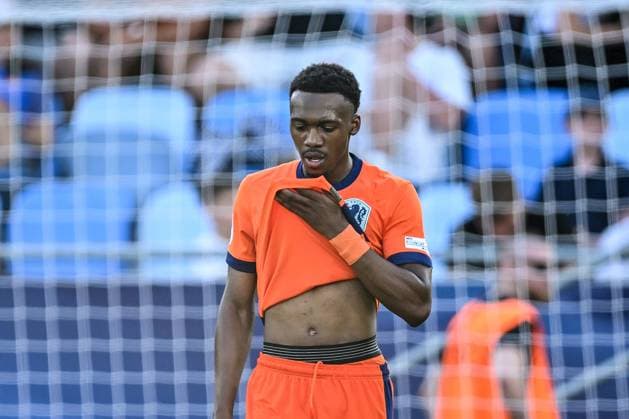BRATISLAVA - Antoni Milambo of Holland U21, U 21 balks after the 1-0 at the National Football Stadium during the under-21 European Championship, EM, Europameisterschaft semifinal between Young England and Young Oranje. ANP xVIxANPxSportx xxANPxIVx 530485643 originalFilename: 530485643.jpg