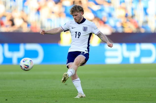 Harvey Elliott of England Under 21 England U21, U 21 v Netherlands U21, UEFA U21 Championship, Semi-Final, National Football Stadium, Bratislava, Slovakia - 25 Jun 2025Bratislava National Football Stadium Slovakia  Copyright: xNikolaxKrstic Shutterstockx 15373680cz