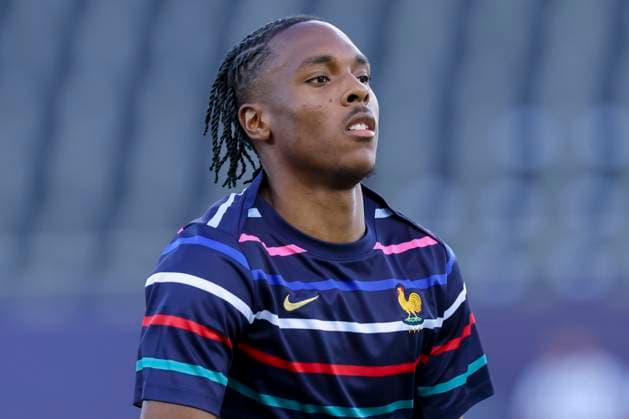 Mathys Tel (France) schaut, UEFA European Under-21 Championship 2025 Semi-Final, Germany v France, KoÅ¡icka futbalova arÃ na am 25. June 2025 in Kaschau, Slowakei. (Foto von Marco Steinbrenner DeFodi Images) Mathys Tel (France) looks on, UEFA European Under-21 Championship 2025 Semi-Final, Germany v France, KoÅ¡icka futbalova arÃ na, June 25, 2025 in KoÅ¡ice, Slovakia. (Photo by Marco Steinbrenner DeFodi Images)