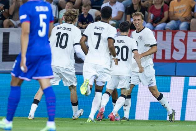 UEFA U21, U 21 Europameisterschaft, Halbfinale: Deutschland - Frankreich; 25.06.2025 bei der UEFA U21-Europameisterschaft im Halbfinalspiel Deutschland - Frankreich, am 25.06.2025, Kosice Football Arena, Kosice, Slowakei Copyright: xBEAUTIFULxSPORTS Meuselx