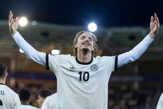 UEFA U21, U 21 Europameisterschaft, Halbfinale: Deutschland - Frankreich; 25.06.2025 Nick Woltemade (Deutschland, 10) jubelt nach seinem Tor bei der UEFA U21-Europameisterschaft im Halbfinalspiel Deutschland - Frankreich, am 25.06.2025, Kosice Football Arena, Kosice, Slowakei Copyright: xBEAUTIFULxSPORTS Meuselx