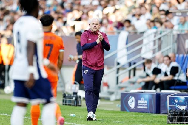 Lee Carsley (ENG), JUNE 25, 2025 - Football Soccer : UEFA European Under-21 Championship 2025 Slovakia Semi-finals match between Uuder-21 England 2-1 Uuder-21 Netherlands at the National Football Stadium in Bratislava, Slovakia. Noxthirdxpartyxsales  aflo_295959922