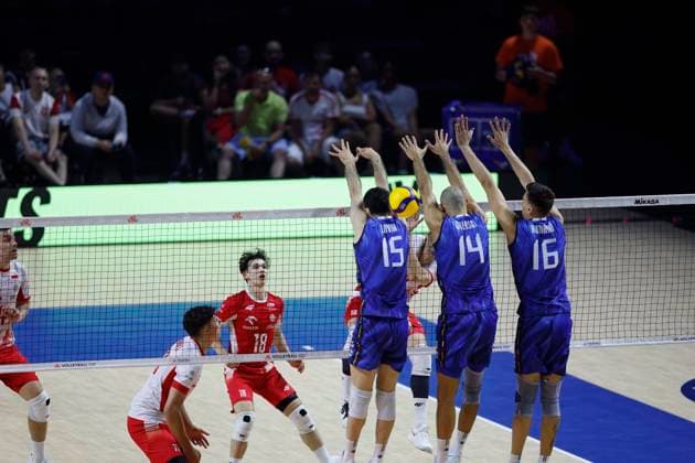 NOW ARENA HOFFMAN ESTATES ILLINOIS USA 25.06.2025 MECZ LIGI NARODOW W SIATKOWCE MEZCZYZN POLSKA WLOCHY VOLLEYBALL NATIONS LEAGUE GAME BETWEEN POLAND AND ITALY N Z MAKSYMILIAN GRANIECZNY KAMIL KRZACZYNSKI NEWSPIX.PL --- newspix.pl  KSK