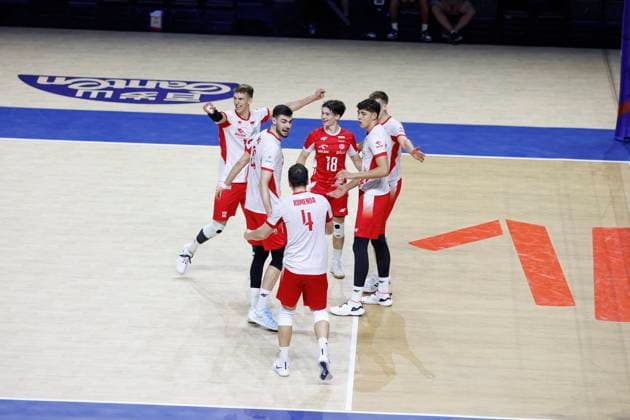 NOW ARENA HOFFMAN ESTATES ILLINOIS USA 25.06.2025 MECZ LIGI NARODOW W SIATKOWCE MEZCZYZN POLSKA WLOCHY VOLLEYBALL NATIONS LEAGUE GAME BETWEEN POLAND AND ITALY N Z MAKSYMILIAN GRANIECZNY ARTUR SZALPUK MARCIN KOMEDA KEWIN SASAK SZYMON JAKUBISZAK KAMIL KRZACZYNSKI NEWSPIX.PL --- newspix.pl  KSK