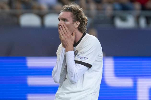 UEFA U21, U 21 Europameisterschaft, Halbfinale: Deutschland - Frankreich; 25.06.2025 Nick Woltemade (Deutschland, 10) nach einer Großchance bei der UEFA U21-Europameisterschaft im Halbfinalspiel Deutschland - Frankreich, am 25.06.2025, Kosice Football Arena, Kosice, Slowakei Copyright: xBEAUTIFULxSPORTS Meuselx