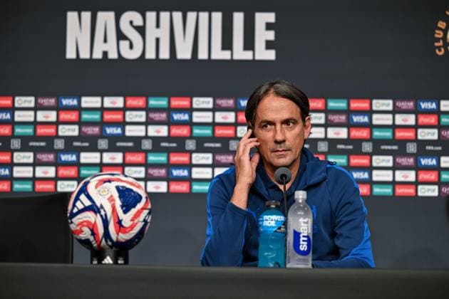 Ahead of Al Hilal vs Pachuca - FIFA Club World Cup 2025 NASHVILLE, TENNESSEE, US - JUNE 25: Head coach Simone Inzaghi of Al Hilal holds a press conference, PK, Pressekonferenz ahead of their FIFA Club World Cup 2025 match between Al Hilal and CF Pachuca at GEODIS Park on June 25, 2025 in Nashville, Tennessee, United States. Waleed Zein Anadolu Tennessee United States. Editorial use only. Please get in touch for any other usage.  Copyright: x2025xAnadoluxWaleedxZeinx