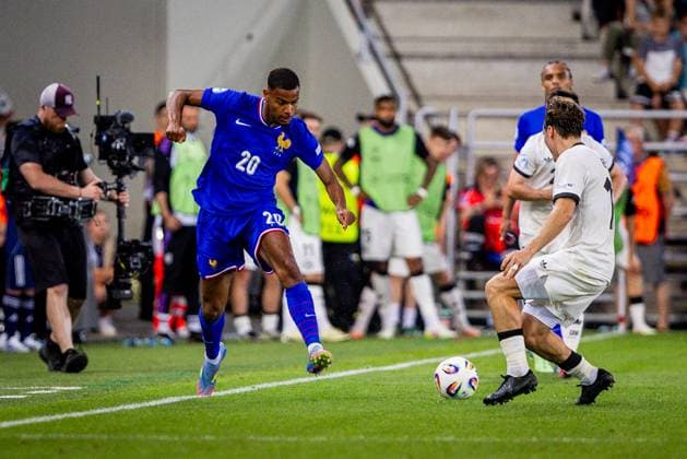 GERMANY U21, U 21 - FRANCE U21 Andy Diouf of France during the UEFA European Under-21 Championship 2025 Semifinal football match between Germany U21 and France U21. Kosicka Futbalova Arena - Kosice Football Arena (KFA), Kosice, Slovakia, June 25, 2025. Photo by Branislav Racko Copyright: xx 080A6358