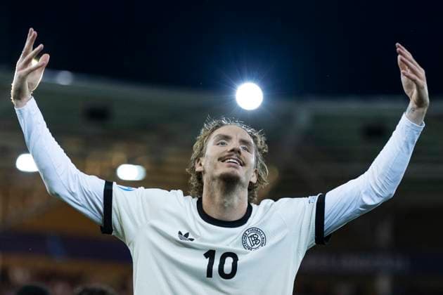 UEFA U21, U 21 Europameisterschaft, Halbfinale: Deutschland - Frankreich; 25.06.2025 Nick Woltemade (Deutschland, 10) jubelt nach seinem Tor bei der UEFA U21-Europameisterschaft im Halbfinalspiel Deutschland - Frankreich, am 25.06.2025, Kosice Football Arena, Kosice, Slowakei Copyright: xBEAUTIFULxSPORTS Meuselx