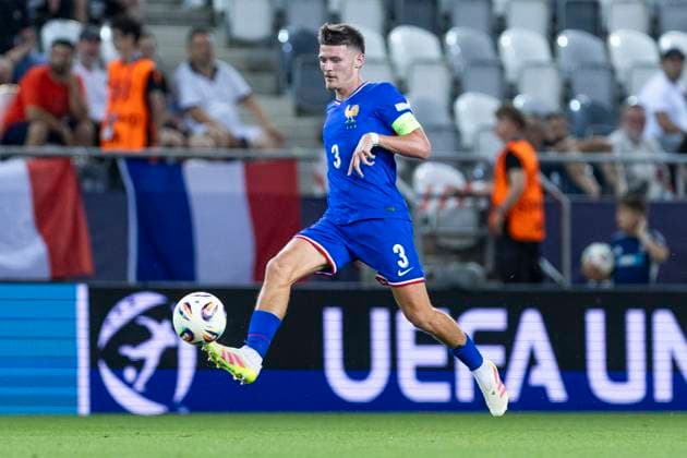 UEFA U21, U 21 Europameisterschaft, Halbfinale: Deutschland - Frankreich; 25.06.2025 Quentin Merlin (Frankreich, 3) bei der UEFA U21-Europameisterschaft im Halbfinalspiel Deutschland - Frankreich, am 25.06.2025, Kosice Football Arena, Kosice, Slowakei Copyright: xBEAUTIFULxSPORTS Meuselx