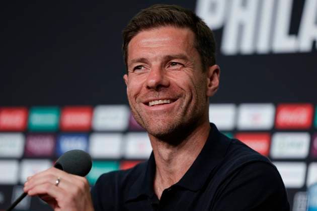 Real Madrid coach Xabi Alonso attends a press conference, PK, Pressekonferenz at Lincoln Financial Field in Philadelphia, United States, 25 June 2025. Alonso assured that Kylian Mbappe, who was left out of the squad for Thursday s match against Salzburg, is not sufficiently recovered despite having trained with the group, adding that the decision was made in agreement with the player. Xabi Alonso: Mbappé is not recovered enough !ACHTUNG: NUR REDAKTIONELLE NUTZUNG!  Copyright: xAndréxCoelhox AME8608 20250626-55017237251_1