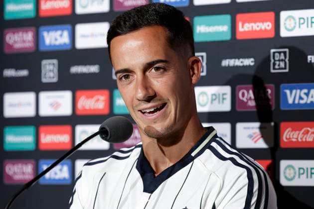 Real Madrid s Lucas Vazquez speaks to the media at Lincoln Financial Field in Philadelphia, USA, 25 June 2025. press conference, PK, Pressekonferenz Lucas Vazquez !ACHTUNG: NUR REDAKTIONELLE NUTZUNG!  Copyright: xAndréxCoelhox AME8620 20250626-55017237254_1