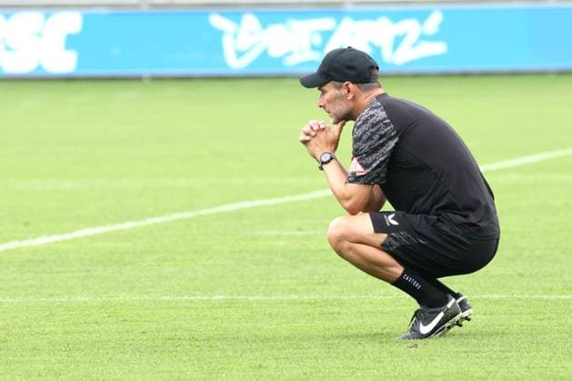 DEU, DFL, 2. FBL Hertha BSC, Training, 26.06.2025, Sportforum, Berlin, DEU, DFL, 2. FBL Hertha BSC, Training, im Bild Cheftrainer Stefan Leitl (Hertha BSC Berlin) DFL - regulations prohibit any use of Photographs as image sequences and or quasi-video