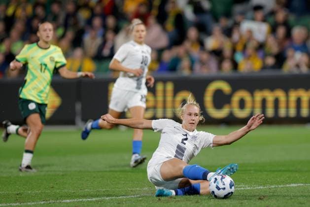 SOCCER AUSTRALIA SLOVENIA, Lana Golob of Slovenia in action during the Women s friendly soccer match between Australia and Slovenia at HBF Park in Perth, Thursday, June 26, 2025. ( NO ARCHIVING Perth Western Australia Australia  Copyright: xRichardxWainwrightx 20250626139169432930