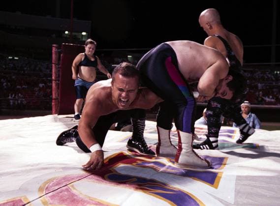 Midget Wrestling Sep 11, 1999; El Paso, Texas, USA; Midget Wrestling: JEFF PATTERSON, a pro midget wrestler is among other midgets in demand around the country performing at pro wrestling events, baseball games, and on talk shows. El Paso Texas USA Copyright: xThomasxHerbertx