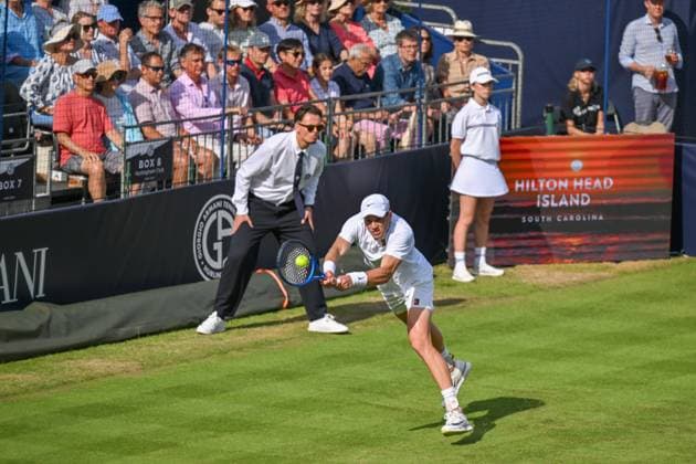 Jack Draper playing against Holger Rune during The Giorgio Armani Tennis Classic at the Hurlingham Club, London, UK on 26 June 2025. Copyright: xPhilxHutchinsonx 43550132