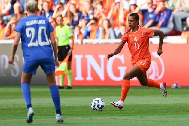 LEEUWARDEN , 26-06-2025 , Kooi Stadium , season 2025 2026 , friendly football , Netherlands - Finland (women), Netherlands player Esmee Brugts Netherlands - Finland (women)  x29903683x Copyright:
