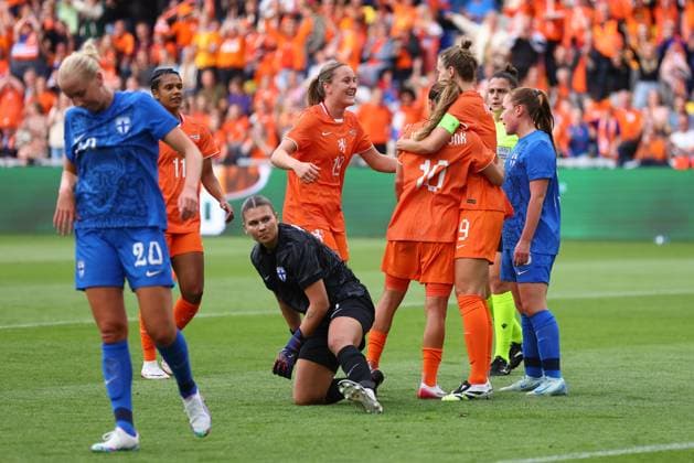 LEEUWARDEN , 26-06-2025 , Kooi Stadium , season 2025 2026 , friendly football , Netherlands - Finland (women), Netherlands player Vivianne Miedema celebrates after scoring the goal 1-0 Netherlands - Finland (women)  x29903719x Copyright:
