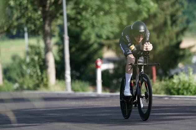 Cyclisme championnats nationaux 2025, Landesmeisterschaften 2025 26.06.2025, Cyclisme, Radsport, Championnats nationaux contre la montre, Landesmeisterschaften, Mertzig, Luxemburg, vl: Mil Morang (Team Lotto Kern-Haus PSD Bank)