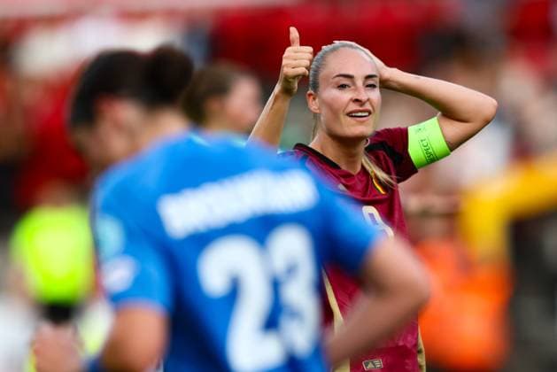 Belgium s Tessa Wullaert pictured during a friendly soccer game between the national teams of Belgium (Red Flames) and Greece, on Thursday 26 June 2025 in Brussels. The Flames are preparing for the UEFA Women s Euro 2025 tournament, starting next week. BRUNOxFAHY  x127864809x