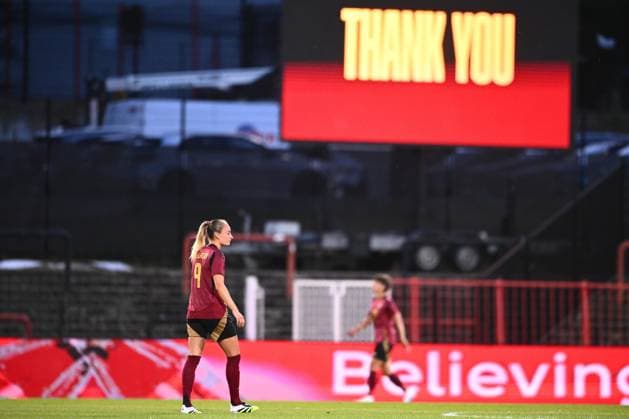 Belgium Red Flames vs Greece - Friendly international MOLENBEEK, BELGIUM - JUNE 26 : Wullaert Tessa forward of Belgium pictured during the International Friendly, Länderspiel, Nationalmannschaft game between Belgium and Greece. The last match before leaving to the European Championships. on June 26, 2025 in Molenbeek, Belgium, 26 06 2025 ( Photo Gregory Van Gansen Photonews ) Molenbeek Belgium  Copyright: xGvgx