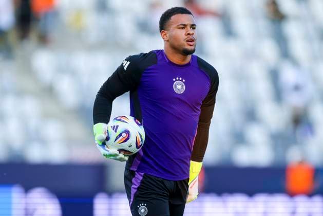Torhueter Noah Atubolu (Germany) kontrolliert den Ball, UEFA European Under-21 Championship 2025 Semi-Final, Germany v France, KoÅ¡icka futbalova arÃ na am 25. June 2025 in Kaschau, Slowakei. (Foto von Marco Steinbrenner DeFodi Images) Torhueter Noah Atubolu (Germany) controls the ball, UEFA European Under-21 Championship 2025 Semi-Final, Germany v France, KoÅ¡icka futbalova arÃ na, June 25, 2025 in KoÅ¡ice, Slovakia. (Photo by Marco Steinbrenner DeFodi Images) *** Goalkeeper Noah Atubolu Germany controls the ball, UEFA European Under 21 Championship 2025 Semi Final, Germany v France, Koöice futbalova arÃ na, June 25, 2025 in Koöice, Slovakia Photo by Marco Steinbrenner DeFodi Images Goalkeeper Noah Atubolu Germany controls the ball, UEFA European Under 21 Championship 2025 Semi Final, Germany v France, Koöice futbalova arÃ na, June 25, 2025 in Koöice, Slovakia Photo by Marco Steinbrenner DeFodi Images