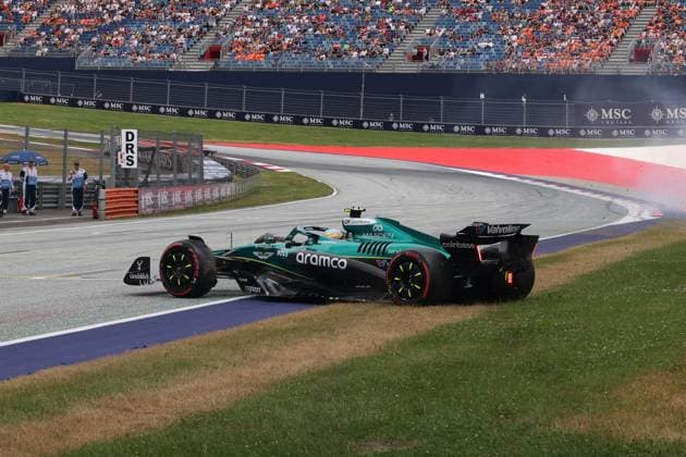 27.06.2025, Red Bull Ring, Spielberg, Formel 1 Großer Preis von Österreich 2025 , im Bild Dreher von Fernando Alonso (ESP), Aston Martin Aramco Cognizant Formula One Team (Photo by Alessandro Martellotta Hasan Bratic DeFodi Images)