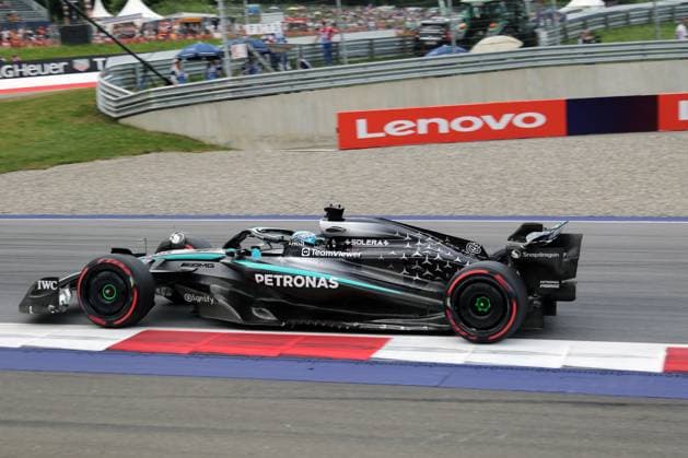 Formel 1 Grosser Preis von Oesterreich 2025 Formel 1 Grosser Preis von Oesterreich 2025 - Red Bull Ring 27. - 29. Juni 2025 FIA - Formel 1 - WM - Großer Preis Oesterreich - 2025 Im Bild: George Russell (GBR) Copyright: xBEAUTIFULxSPORTS Bernhardtx