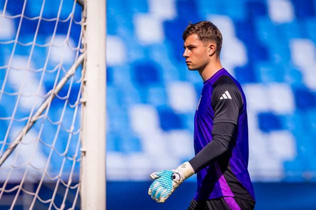GERMANY U21, U 21 TRAINING SESSION Tjark Ernst of Germany during the training session ahead of UEFA European Under-21 Championship 2025 football match final. National Football Stadium (Tehelne Pole), Bratislava, Slovakia, June 27, 2025. Photo by Branislav Racko Copyright: xx 080A8101