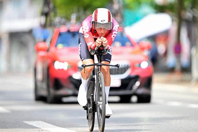 Belgian 2025 National Championship Brasschaat 27 06 2025 BRASSCHAAT, BELGIUM - JUNE 27 : De Schuyteneer Steffen of Lotto during the Men Elite Individual Time Trial of the Belgian National Championships 2025 xxrd edition an UCI National Championships cycling race of 10 km with start in Aaaaa and finish in Brasschaat on June 27, 2025 in Brasschaat, Belgium, 27 06 2025 Brasschaat Belgium  Copyright: xJanxDexMeuleneirx