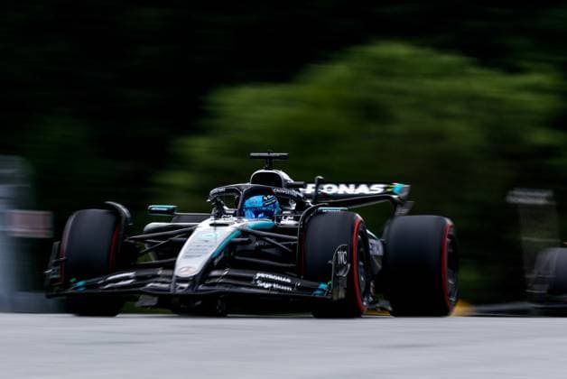 63 George Russell (GBR, Mercedes-AMG Petronas F1 Team), F1 Grand Prix of Austria at Red Bull Ring on June 27, 2025 in Spielberg, Austria. (Photo by HOCH ZWEI) Spielberg Austria