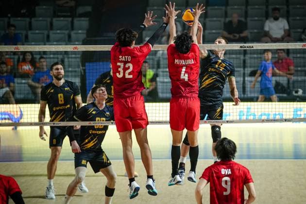Volleyball - FIVB Men s Volleyball Nations League - Ukraine - Japan - 27.06.2025 Illia Kovalov in action during Mens Volleyball Nations League in Burgas, VNL Copyright: xYulianxTodorovx