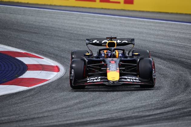 F1 Grand Prix of Austria - Practice Max Verstappen of Red Bull Racing Honda drives during free practice, the 12th round of the Formula 1 World Championship, WM, Weltmeisterschaft in Red Bull Ring, Spielberg, Styria, Austria, on June 27, 2025. Spielberg Styria Austria  Copyright: xAndreaxDiodatox originalFilename:diodato-formula1250627_npPDS.jpg
