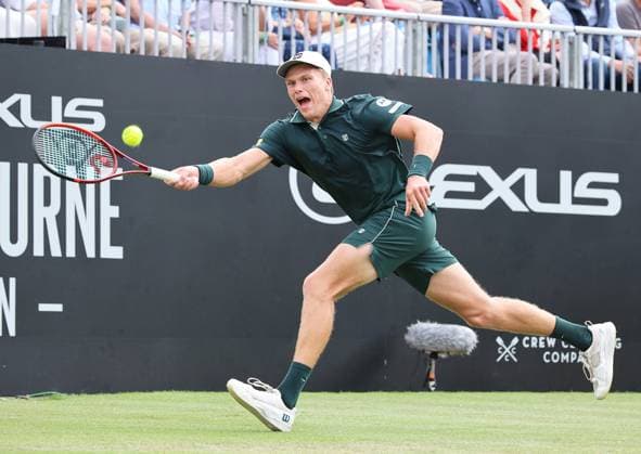 TENNIS - Eastbourne Open EASTBOURNE,ENGLAND,27.JUN.25 - TENNIS - ATP, Tennis Herren World Tour, Eastbourne Open. Image shows Jenson Brooksby (USA).  GEPAxpictures xAlanxGrieves