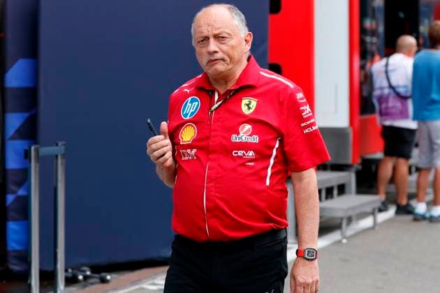 27.06.2025, xsvx, Motorsport FIA Formel 1, Grand Prix von Österreich v.l. Teamchef Frederic Fred Vasseur (Scuderia Ferrari) (FIA REGULATIONS PROHIBIT ANY USE OF PHOTOGRAPHS as IMAGE SEQUENCES and or QUASI-VIDEO) Zeltweg-Spielberg