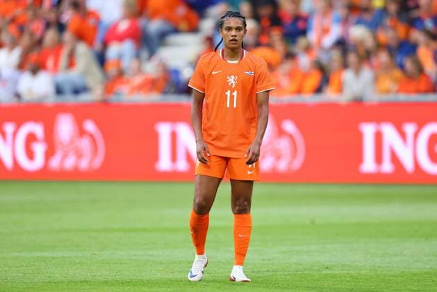 Fußball, Frauen, Länderspiel, Niederlande - Finnland LEEUWARDEN , 26-06-2025 , Kooi Stadium , season 2025 2026 , friendly football , Netherlands - Finland (women), Netherlands player Esmee Brugts Netherlands - Finland (women)  x29913146x Copyright: