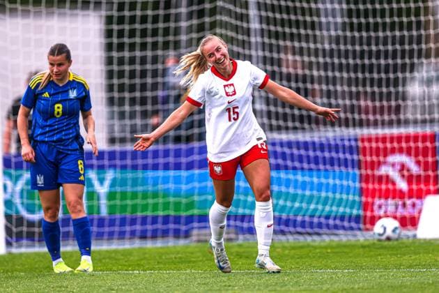 27.06.2025 MIELEC, UL.SOLSKIEGO, STADION IMIENIEM GRZEGORZA LATY PILKA NOZNA KOBIET ( WOMEN S FOOTBALL) ZGRUPOWANIE REPREZENTACJI POLSKI KOBIET PRZED MISTRZOSTWAMI EUROPY KOBIET - uefa women s euro 2025 MECZ TOWARZYSKI REPREZENTACJI KOBIET ( International Friendly, Länderspiel, Nationalmannschaft GAME) MECZ POLSKA - UKRAINA ( GAME POLAND - UKRAINE ) NZ MILENA KOKOSZ RADOSC FOTO LUKASZ GROCHALA CYFRASPORT NEWSPIX.PL --- Newspix.pl  20250627CSLG2042