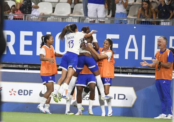FOOTBALL FEMININ : France vs BrÃ sil au Stade des Alpes Grenobe - France - 27 06 2025 French KATOTO Marie ANTOINETTE scoring goal during the women s International Friendly, Länderspiel, Nationalmannschaft football match between France and Brazil at the Stade of Alpes Grenobe France, on June 27, 2025.  Copyright: xMourad_ALLILIx