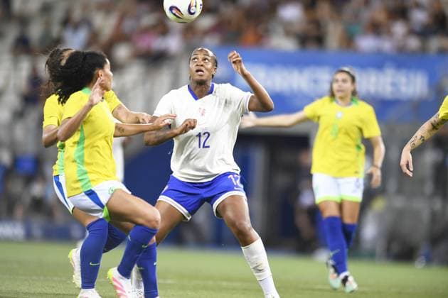 FOOTBALL FEMININ : France vs BrÃ sil au Stade des Alpes Grenobe - France - 27 06 2025 French KATOTO Marie ANTOINETTE scoring goal during the women s International Friendly, Länderspiel, Nationalmannschaft football match between France and Brazil at the Stade of Alpes Grenobe France, on June 27, 2025.  Copyright: xMourad_ALLILIx